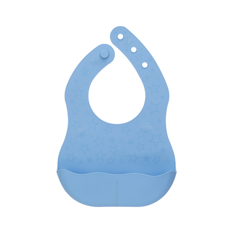 Bavoir en silicone de qualité alimentaire pour enfants, bavoir en silicone souple réglable à boucle ronde, imperméable et durable, facile à nettoyer