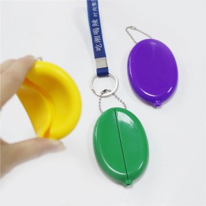 Sac à bands à bands à sac à main de monnaie ovale en silicone, sac pour hommes avec chaîne, sac en silicone de qualité alimentaire, respectueux de l\'environnement et imperméable