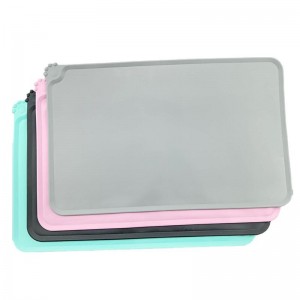 Mat de bol de animal de compagnie étanche en silicone de qualité alimentaire pour chatons et chiots,nattes de bol de animal de compagnie sans glissement, résistant à l\'usure et durable