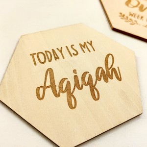 Carte d\'étape en bois en bois laser en bois sculpté polygone baby \\\\ souvenir de bébé souvenir