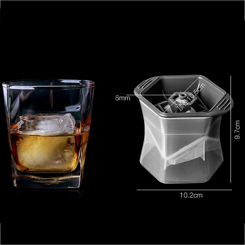 Moules de glace en silicone Moules de glace artisanale réutilisables et sans BPA/idéal pour le whisky, les cocktails, le café, le soda, les gros moules de glace à glaçons