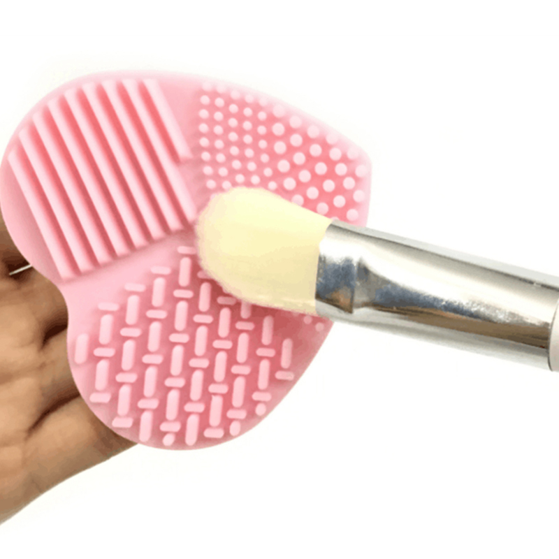 Maquillage de brosse Nettoyer pour coeur en silicone surface multi-texturée Brosse de maquillage de maquillage denettoyage essentiel