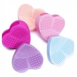 Maquillage de brosse Nettoyer pour coeur en silicone surface multi-texturée Brosse de maquillage de maquillage denettoyage essentiel