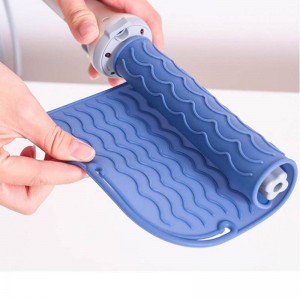 Coussin résistant à la chaleur Curling Fer Hot Toolder Hair Slaiderener Travel Transport Silicone Pad facile ànettoyer Durable
