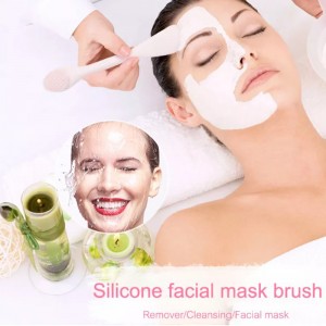 Outils d\'application de masque - applicateur de brosse à masque en silicone et spatule de massage pour argile, crème, gel et masques de boue - Cadeaux d\'outils de beauté