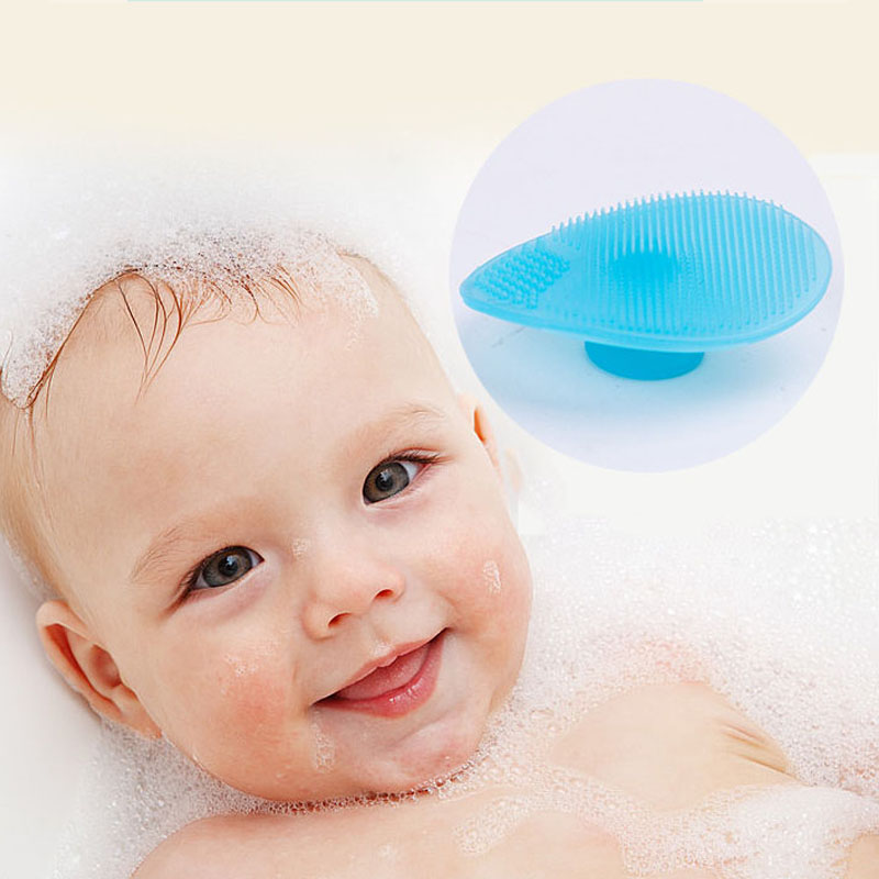 Brosse de bain pour bébé, brosse à capuchon de berceau bébé, pinceau de massage en silicone, brosse exfoliante en silicone