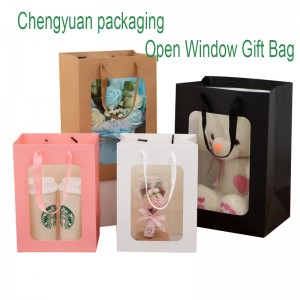 Sac en papier cadeau ouvrir la fenêtre