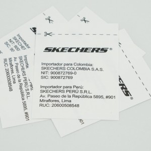 Étiquette étiquette tissée Laver l\'étiquette de l\'eau, impression d\'écran de soie, étiquette tissée