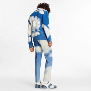 Vigor Garment Custom Mens Pull fabricant épais taillons Jacquard Pinkorblock en laine Colorblock Pull pour l\'homme