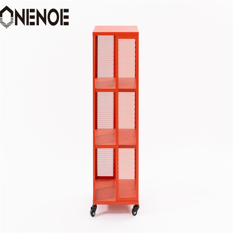 Onenoe Home moderne meubles en métal étagères amovibles Cabinet librasse armoire de rangement d'organisateurs à cadre solide avec 3niveaux