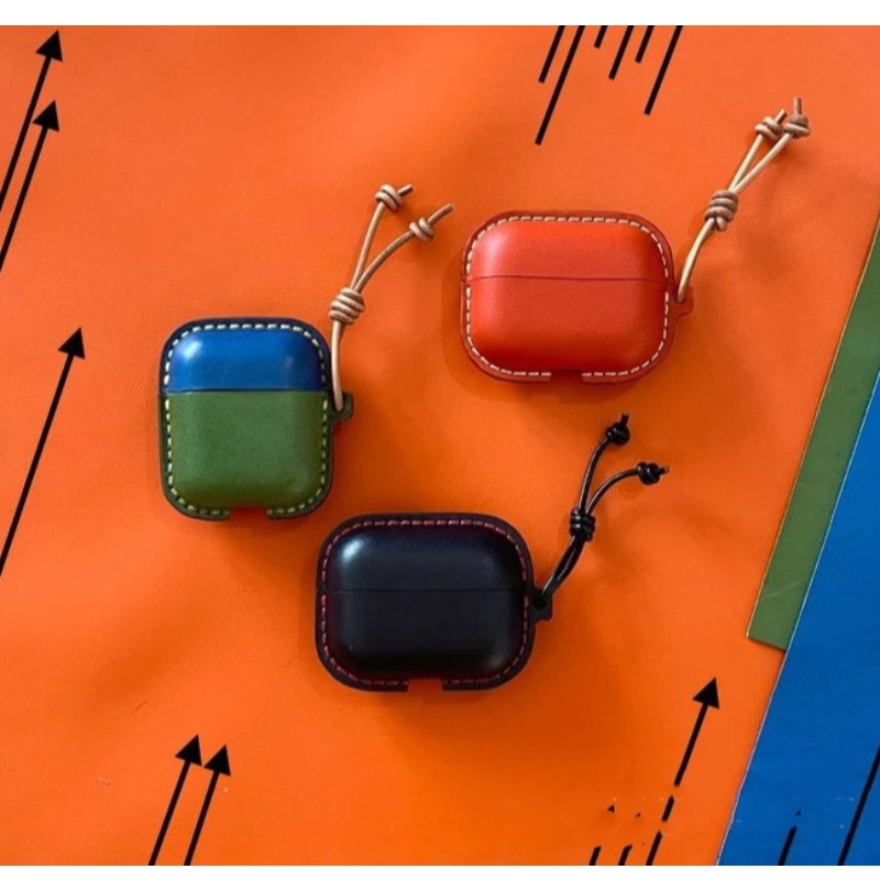 NOUVELLE ÉTAU DE PROME AIRPODS AIRPODS, Étui en cuir artisanal tout-en-un, boîtier de casque Bluetooth, étui en cuir anti-collision