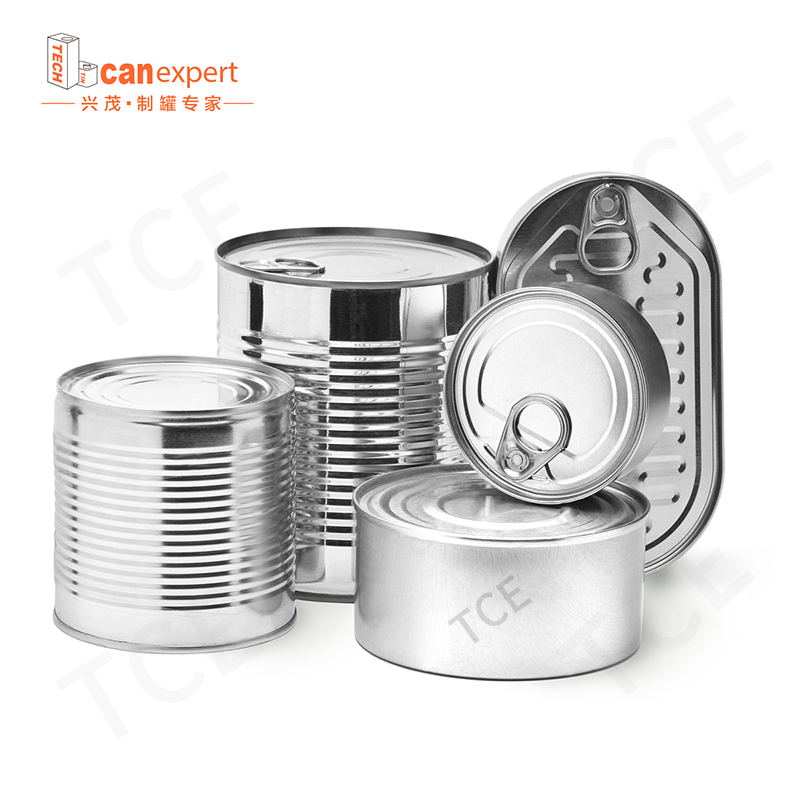 Vente de gros Small Small Food SAFE SAFE Grade Metal Bandles de conserve vides pour les aliments Packaging Contener Canning avec couvercle