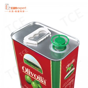 3L Food Grade Rectangular Extra Virgin Olive Oil Tin Can 2 litres/litre Rectangle d\'huile de cuisson d\'huile d\'emballage