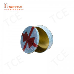 Cougies rondes en aluminium en gros Cougies de Noël Conteneurs cadeaux de Noël