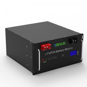 Rack monté 48V 100/150 200AH LifePO4 Appareils domestiques empilables RS232/RS485/CAN Communication Fast Charging Lithium Ion Battery avec LCD