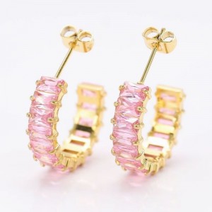 316L en acier inoxydable Dernières boucles d\'oreilles en poudre en poudre