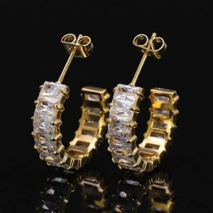 316L en acier inoxydable Dernières boucles d\'oreilles en poudre en poudre