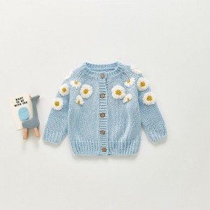 Spring enfants bébé filles cardigan mouche de manteau
