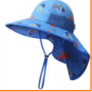 Coton plage de coton personnalisé pour enfants chapeaux de seau de bouclier d\'été avec ficelle