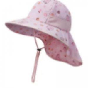 Coton plage de coton personnalisé pour enfants chapeaux de seau de bouclier d\'été avec ficelle