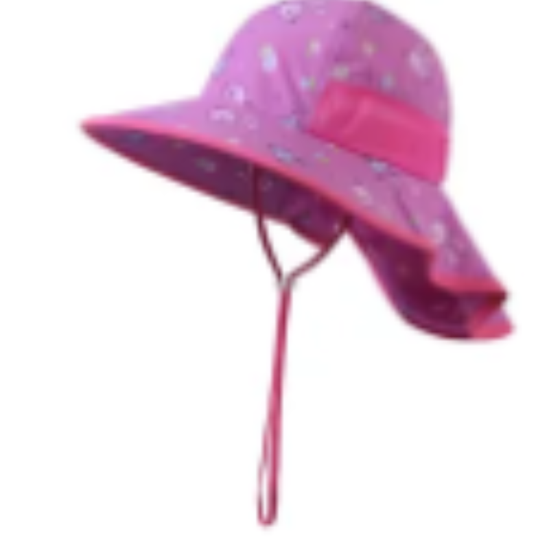 Coton plage de coton personnalisé pour enfants chapeaux de seau de bouclier d'été avec ficelle