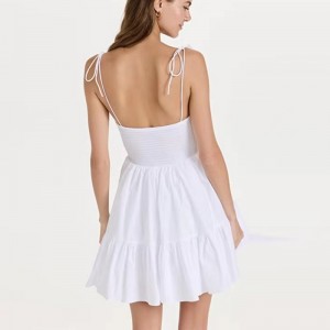 European et américain Tie à cravate de taille Top Top Sexe Sous-suspense Robe sans dossier