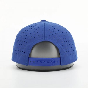 Nouveau logo PVC PACT CUSTOSSION 5 PANNEL ARRÉPERSHER POLYESTER SPORT GOLF Hat, Laser Coup Perforated Dad Gorras, Cap Baseball Cap