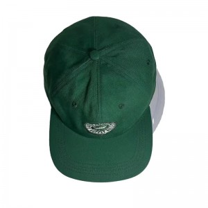 broderie de mode en coton personnaliséenon structurée Soft 6 panneau à bord plat plat Snapback Cap