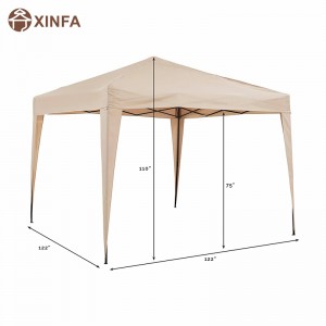 Crosley Furniture Hampton Gazebo extérieur pliable, 10 \\\\ \'x 10 \\\\\' - Tan