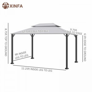 10 \\\\ \'x 13 \\\\\' Patio Gazebo Double Roof Outdoor Gazebo Colon