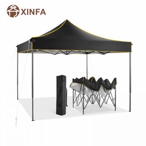 10x 10 tente pop-up Tente commerciale Commercial Gazebo Tent à canopée imperméable pour les fêtes Campingnoir