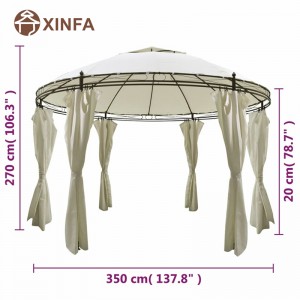 Mariage Marquee Arch Top Jardin Pergolas Gazebo Outdoor Aluminium Gazebo Canopy Show Tents