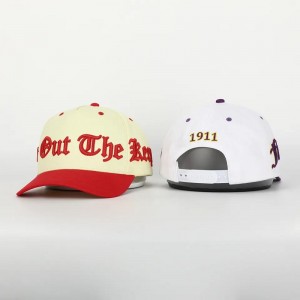 Casquette de baseball en coton courbée de haute qualité de haute qualité de haute qualité, Hat de papa structuré à broderie 3D