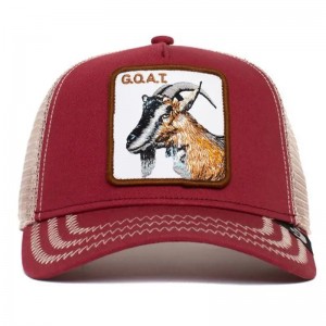Carton d\'animal personnalisé en gros personnage personnalisé Mesh Broidered Trucker