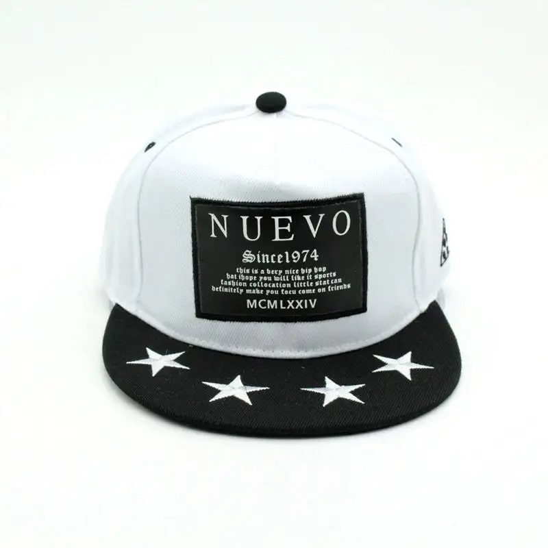 Étiquette en cuir en gros brodé et imprimé dernier design Hip Hop Sport Cap Snapback Hat