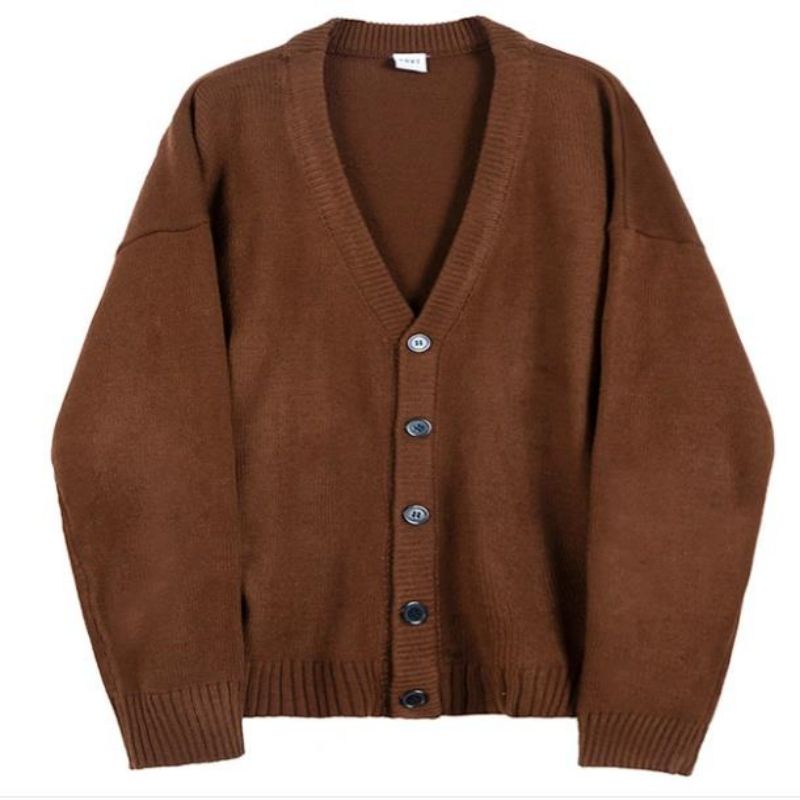 Fall/winter à manches longues en tricot en tricot en V Vin à col en V.