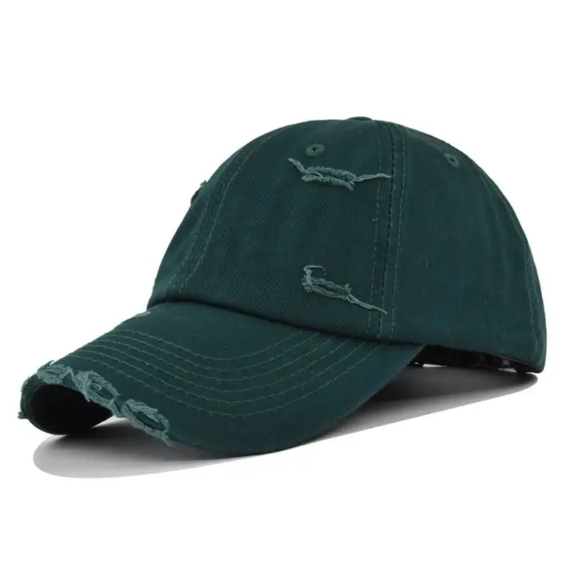 2023 Nouveau style Logo personnalisé coloré Coton Coton de baseball Vintage Cap de base en détresse