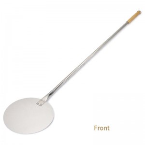 Extra Long 53 pouces Round Round Aluminium Pizza Turning Peel Phel pour le four en brique Acheter en bois Handle