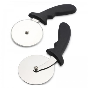Pizza Wheel Cutter en acier inoxydable Pizza Cutter Machine Pizza Slicer avec poignée en bois Facile ànettoyer