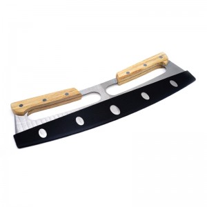 Pizza à coupe en acier inoxydable à chaud, pizza Pizza Pizza Rocker pour outil de cuisine avec protection contre la couverture en plastique