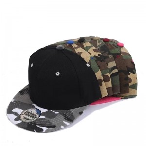 Plaque d\'éclairage camo de couleur solide logo personnalisé plat le long des capuchons de baseball hommes et femmes Hip Hop Skateboard Snapback Caps