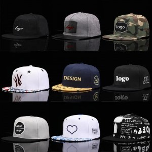 Logo populaire 3D Broidered Flat Auvets Baseball Hat Summer Boy Cool Femme Hip-Hop Snapback Cap