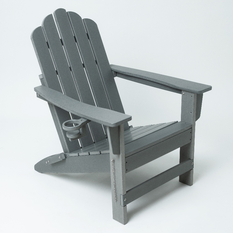 Chaise d'adirondack HDPE meubles en plein air avec gris