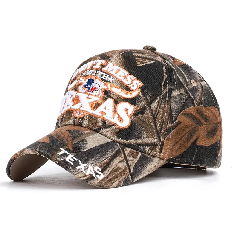 Wholesale Mens Texas Flag Tourist Ranger Safari Camo Tactical Camouflage Snapback Baseball Caps pour le camping de pêche en plein air