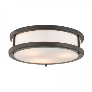 Lampe plafond de l\'hôtel Delta avec finition en bronze foncé à la salle d\'or et couloir