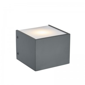 Hospitality Hotel Wall Lampe avec finition gris plate peinte et LED intégrée à l\'intérieur de l\'hôtel Typeic Guest chambre