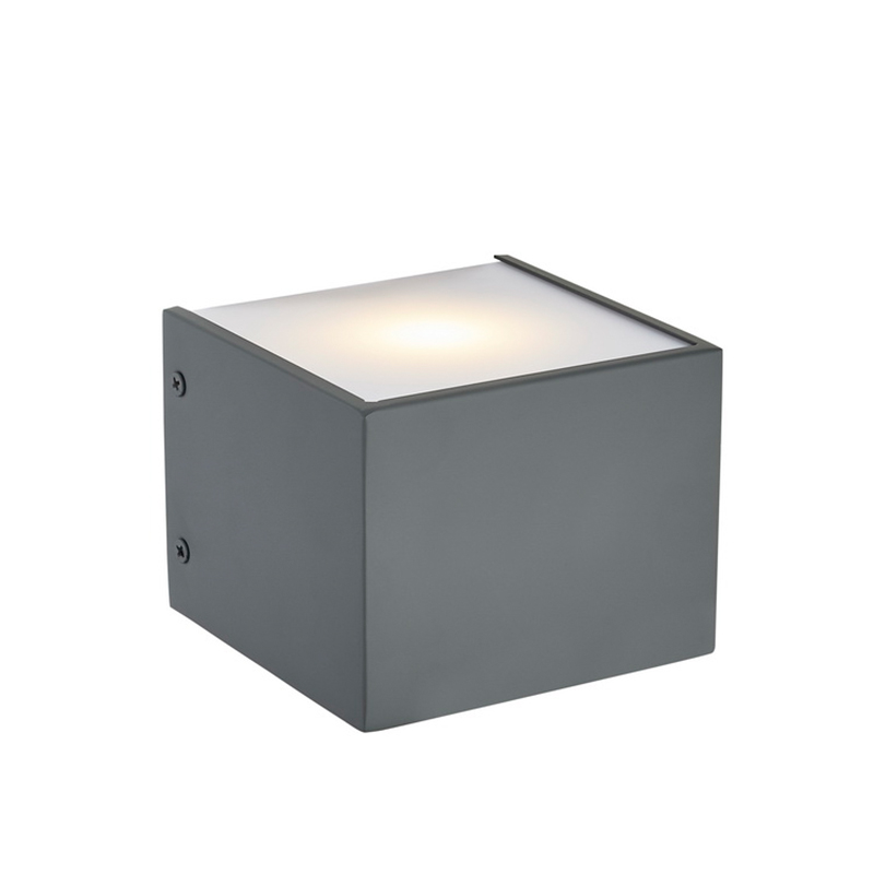 Hospitality Hotel Wall Lampe avec finition gris plate peinte et LED intégrée à l\'intérieur de l\'hôtel Typeic Guest chambre