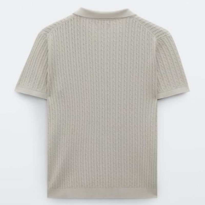 Créateur personnalisé d'été à manches courtes à manches en tricot en tricot de coton.