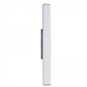 Hospitality Hotel Vanity Light Wall Galce avec une finition gris plate et une teinte acrylique blanche givrée à l\'hôtel Bath invité typique