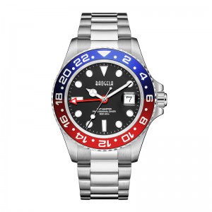 Baogela New Blue Red Water Ghost Watch Watch \\\\ Watch 50 mètres STRAPE EN ACIER INOXEUX IMPÉRISE RELOGIO MASCULINO 22807